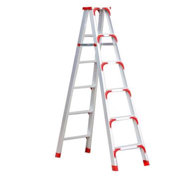 链工 铝合金人字梯，2米高红加厚加固款 售卖规格：1架