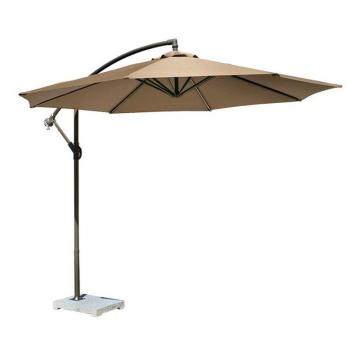 三极户外 户外庭院伞，TP7056 3m单顶铁质卡其色 直径3米,大理石底座 售卖规格：1套