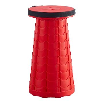 三极户外 便携折叠伸缩凳，TP8866 纯色+背包红色 聚丙烯（PP塑料）材质 售卖规格：1个