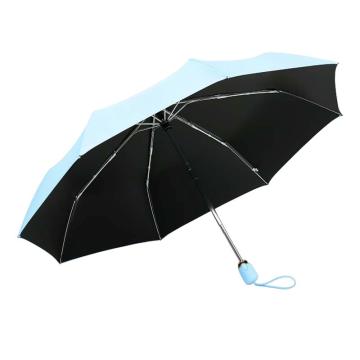 三极户外 全自动晴雨黑胶遮阳伞，TP7013 浅蓝 售卖规格：1把