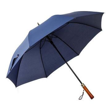 三极户外 木手柄商务长柄直杆雨伞，TP7060 藏青色 售卖规格：1把