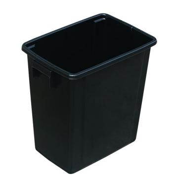 英达斯贝克 塑料加厚翻盖摇盖垃圾筒垃圾桶，20L弹盖无盖黑 320*220*450mm 售卖规格：1个