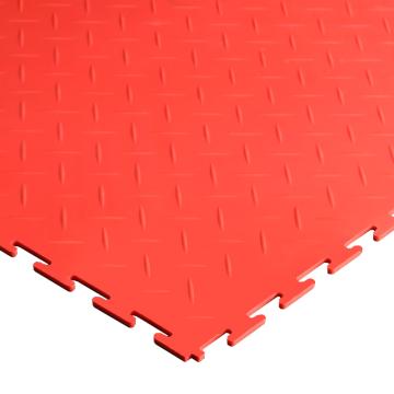盛仕/SIGCESS 方块地垫，50X50CM厚度5MM；明扣燕尾式 人字纹 红色 售卖规格：1块