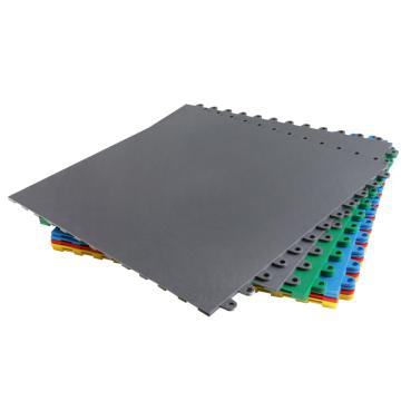 盛仕/SIGCESS 方块地垫，60X60CM厚度6.5MM；暗扣式 皮革纹 灰色 售卖规格：1块