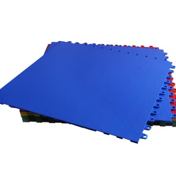 盛仕/SIGCESS 方块地垫，60X60CM厚度6.5MM；暗扣式 皮革纹 蓝色 售卖规格：1块