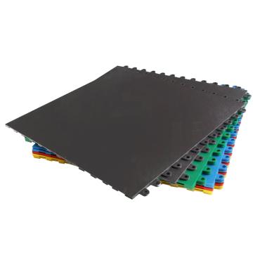 盛仕/SIGCESS 方块地垫，60X60CM厚度6.5MM；暗扣式 皮革纹 黑色 售卖规格：1块