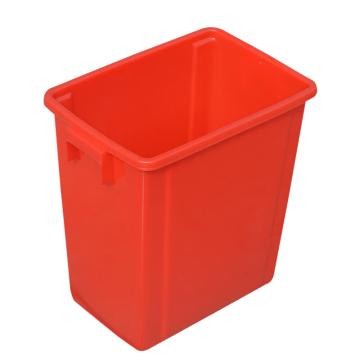 英达斯贝克 塑料加厚翻盖摇盖垃圾筒垃圾桶，20L弹盖无盖红 320*220*450mm 售卖规格：1个