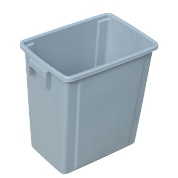 英达斯贝克 塑料加厚翻盖摇盖垃圾筒垃圾桶，20L弹盖无盖灰 320*220*450mm 售卖规格：1个