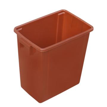 英达斯贝克 塑料加厚翻盖摇盖垃圾筒垃圾桶，20L弹盖无盖咖 320*220*450mm 售卖规格：1个