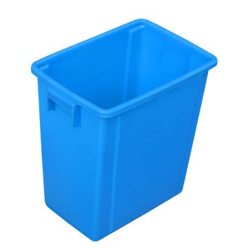 英达斯贝克 塑料加厚翻盖摇盖垃圾筒垃圾桶，20L弹盖无盖蓝 320*220*450mm 售卖规格：1个