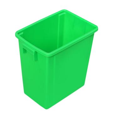 英达斯贝克 塑料加厚翻盖摇盖垃圾筒垃圾桶，20L弹盖无盖绿 320*220*450mm 售卖规格：1个
