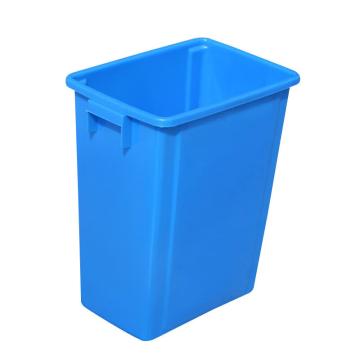 英达斯贝克 塑料加厚翻盖摇盖垃圾筒垃圾桶，40L弹盖无盖蓝 390*260*600mm 售卖规格：1个