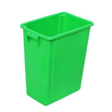 英达斯贝克 塑料加厚翻盖摇盖垃圾筒垃圾桶，40L弹盖无盖绿 390*260*600mm 售卖规格：1个