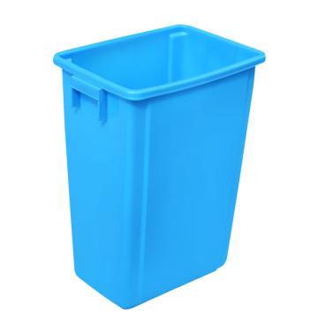 英达斯贝克 塑料加厚翻盖摇盖垃圾筒垃圾桶，60L弹盖无盖蓝 450*310*750mm 售卖规格：1个