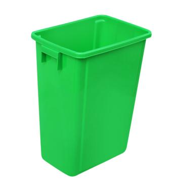 英达斯贝克 塑料加厚翻盖摇盖垃圾筒垃圾桶，60L弹盖无盖绿 450*310*750mm 售卖规格：1个