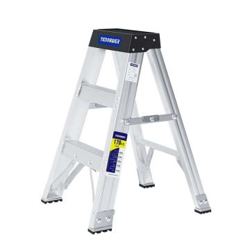 Tednawer 铝合金梯凳，TTA6303 3步铝合金梯凳、梯长0.63米、承重170KG 售卖规格：1台