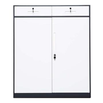 红心 中二斗下节矮柜员工柜文件柜，HXJG07 厚度0.8mm 900*400*1088mm 蓝白套色 售卖规格：1个