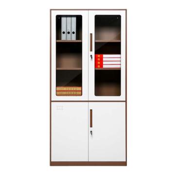 红心 大器械文件柜，HXGC17 厚度0.8mm 900*400*1850mm 咖白套色 售卖规格：1个