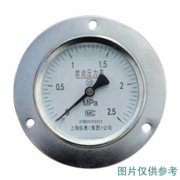 上仪 全不锈钢禁油压力表，YO-103B-0.1-0.06MPa,M20*1.5 轴向前带边 售卖规格：1个