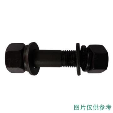 镁钛铒 12.9级双头螺栓配双螺母（带垫片带弹簧垫圈）,35CrMoA 细杆 M12-1.75X80 发黑