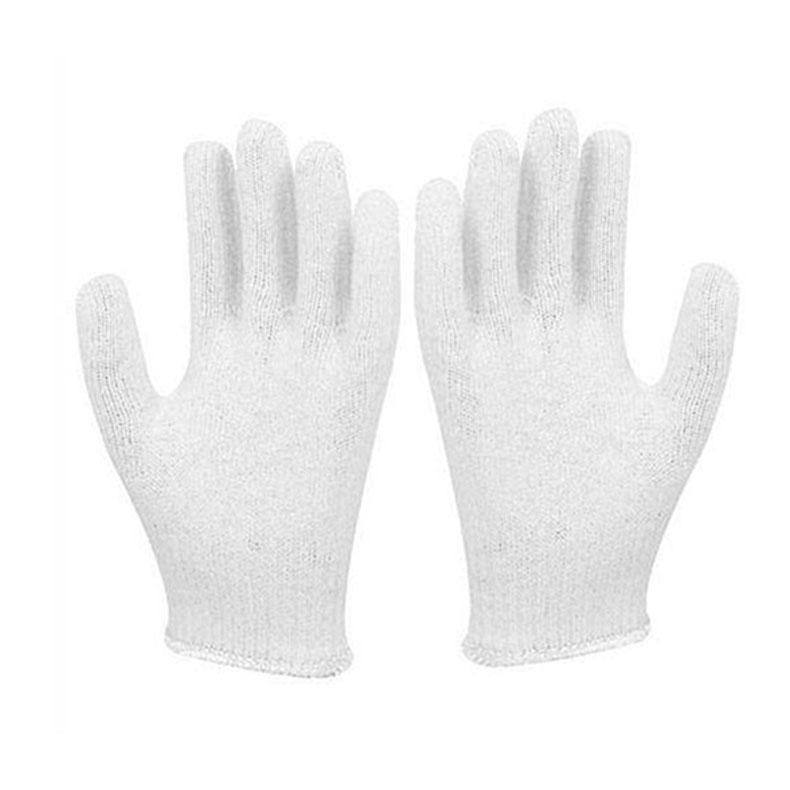 苏识SUSHI 劳保棉线手套，S-ST020 均码 白边 10付/包