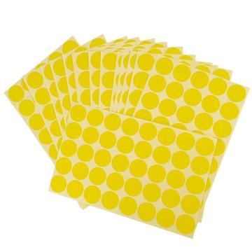 海斯迪克 彩色不干胶圆点标签贴纸，圆形铜版色标，gnjz-1322，25mm黄色，圆点，600贴/包 售卖规格：1包
