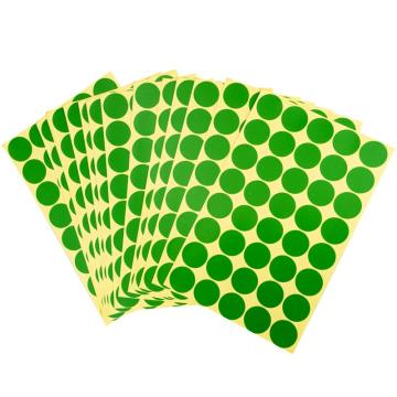 海斯迪克 彩色不干胶圆点标签贴纸，分类记号贴，gnjz-1322，25mm绿色，圆点，600贴/包 售卖规格：1包