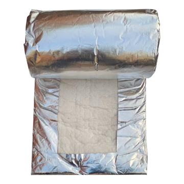 Raxwell 硅酸铝针刺毯，RRHI0046 单面包边铝箔96kg/m3-5000*610*30mm，2卷/袋 售卖规格：1卷
