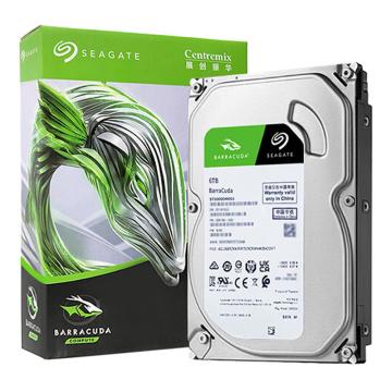 希捷/Seagate 台式机机械硬盘，ST6000DM003 6TB 256MB 5400RPM SATA接口 希捷酷鱼BarraCuda系列 售卖规格：1块