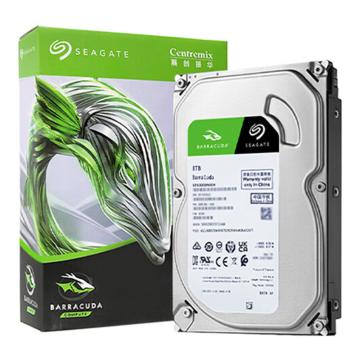 希捷/Seagate 台式机机械硬盘，ST8000DM004 8TB 256MB 5400RPM SATA接口 希捷酷鱼BarraCuda系列 售卖规格：1块