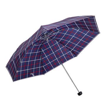 天堂 苏格兰风格格子三折钢伞晴雨伞，339S混色随机 57cm*7k 售卖规格：1把