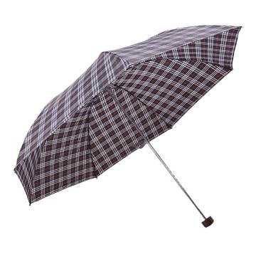 天堂 苏格兰风格格子三折钢伞晴雨伞，339S混色 57cm*7k 售卖规格：1把