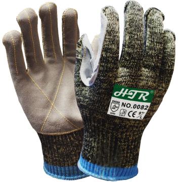 海太尔 迷彩缝皮防割手套，0082 均码，5级防割 售卖规格：1副
