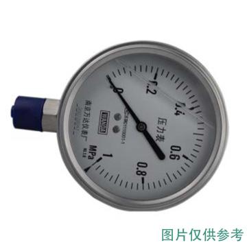 万达 耐震压力表，YJF-FN 不锈钢+不锈钢,径向不带边Φ60,2.5级,0~16MPa,G1/4,充硅油 售卖规格：1个
