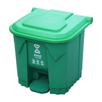 Raxwell 脚踏式分类垃圾桶，RJRA2436 绿色30L （厨余垃圾） 售卖规格：1个