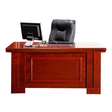 红心 老板桌主管桌，JHXYQ14-1 油漆木贴皮大班台 1600*800*760mm 红棕色 售卖规格：1张