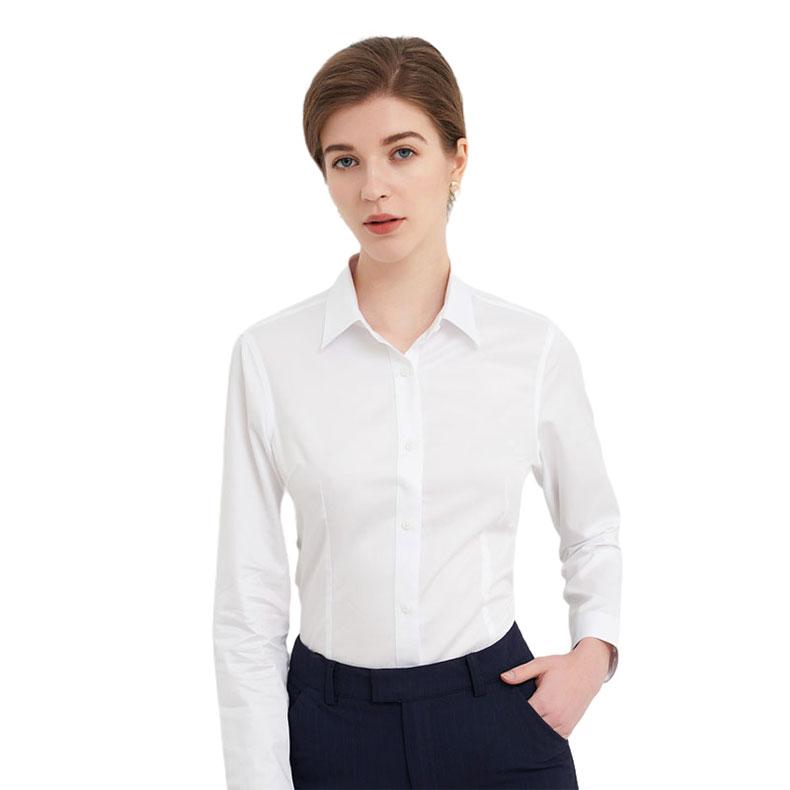 红都 女士长袖衬衫 100%棉 白色，HDSX-CXCS-BAI-NV01，34码 售卖规格：1件