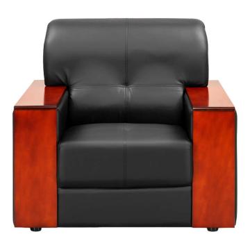 中芯 木质西皮沙发，QLZX71 西皮接待沙发黑色单人位 950*880*860mm 黑色 售卖规格：1张