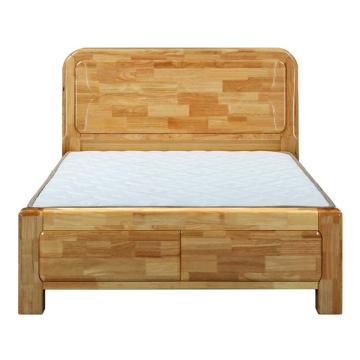 中芯 1.8米实木双人床，QLZX156 原木色木质1.8米双人床 1800*2000mm 原木色 售卖规格：1张