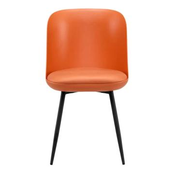 中芯 塑胶洽谈椅，QLZX178 休闲洽谈椅塑胶椅 430*520*770mm 橙色 售卖规格：1张