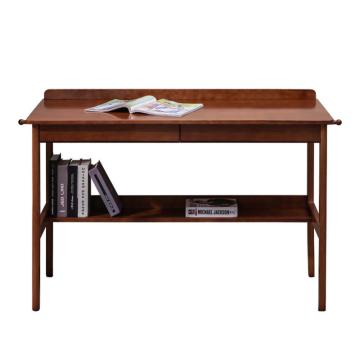 红心 实木学习桌，HXMZZ-901 学习桌办公桌含书架 1200*600*750mm 胡桃色 售卖规格：1张