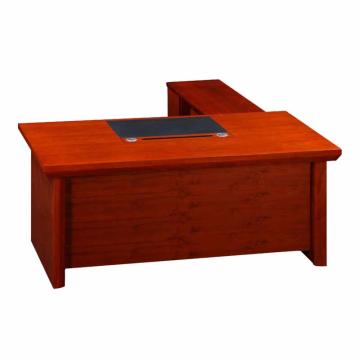 中芯 油漆木贴皮班台，QLZX103 1.8米老板桌油漆办公桌中班台 1800*900*760mm 红棕色 售卖规格：1张