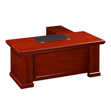 中芯 油漆木贴皮班台，QLZX101 1.8米中班台油漆木贴面办公桌 1800*900*760mm 红棕色 售卖规格：1张