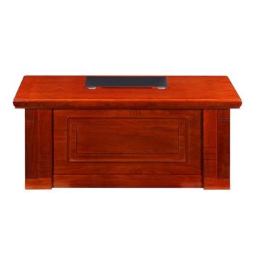 中芯 油漆木贴皮班台，QLZX99 贴木皮大班台经理桌 1600*800*760mm 红棕色 售卖规格：1张