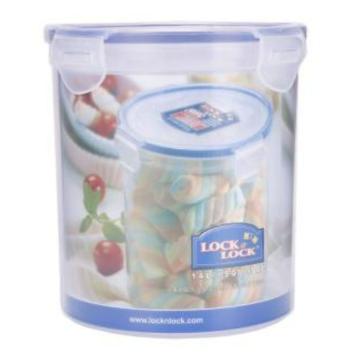 乐扣乐扣 塑料保鲜盒,圆形食物冰箱收纳盒 HPL933B-CHS 1400ml