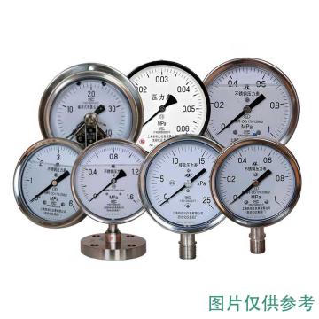 上自仪 耐震电接点压力表，YXC-103BFZ0-1.6MPa/M20×1.5/1.6级/304+316 轴向带边 售卖规格：1块