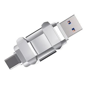 爱国者/aigo U盘，U393 128GB USB3.1Type-C双U口银色 售卖规格：1个