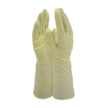 Raxwell 100级洁净室手套，RW2641 Class100无菌乳胶，12寸，双层真空包装，黄色，掌麻，M码 售卖规格：50双/包