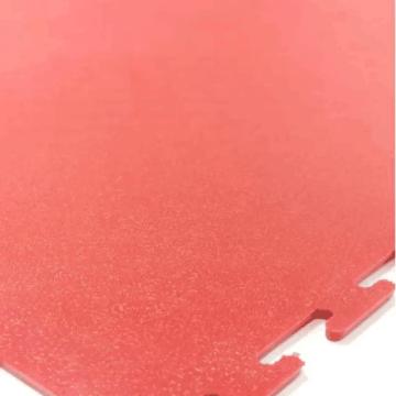 耐特斯珈 方块地垫，60X60CM厚度6.5MM；明扣燕尾式 皮革纹 红