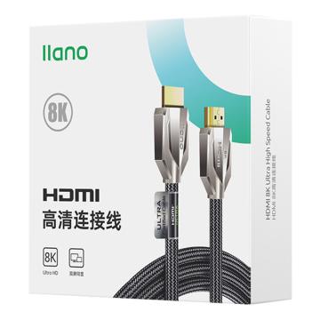 绿巨能/llano HDMI线 2.1版，LCH3030G 8K高清连接线/3米 售卖规格：1个